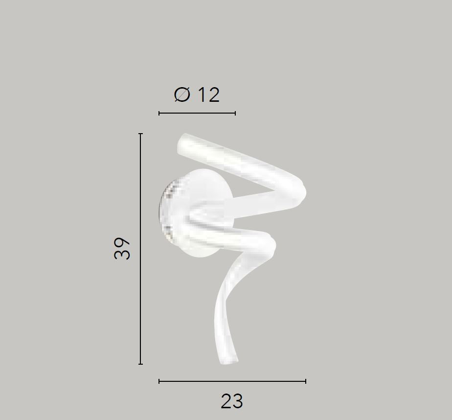 Applique LED forma spirale in alluminio bianco con diffusore in silicone 15W 1770 LM luce natura 4000°k MYSTRAL Applique LED forma spirale in alluminio bianco con diffusore in silicone 15W 1770 LM luce natura 4000°k MYSTRAL